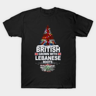 British Grown With Lebanese Roots - Gift for Lebanese With Roots From Lebanon T-Shirt